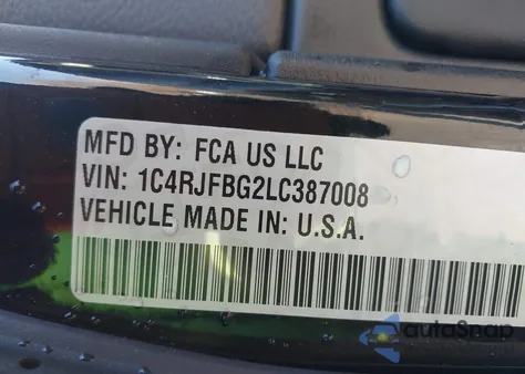 2020 Jeep Grand Cherokee Limited X 4X4 из США, поврежденный, VIN 1C4RJFBG2LC387008